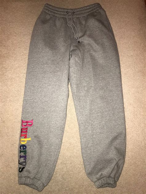 men burberry tracksuit|Burberry rainbow sweatpants street.